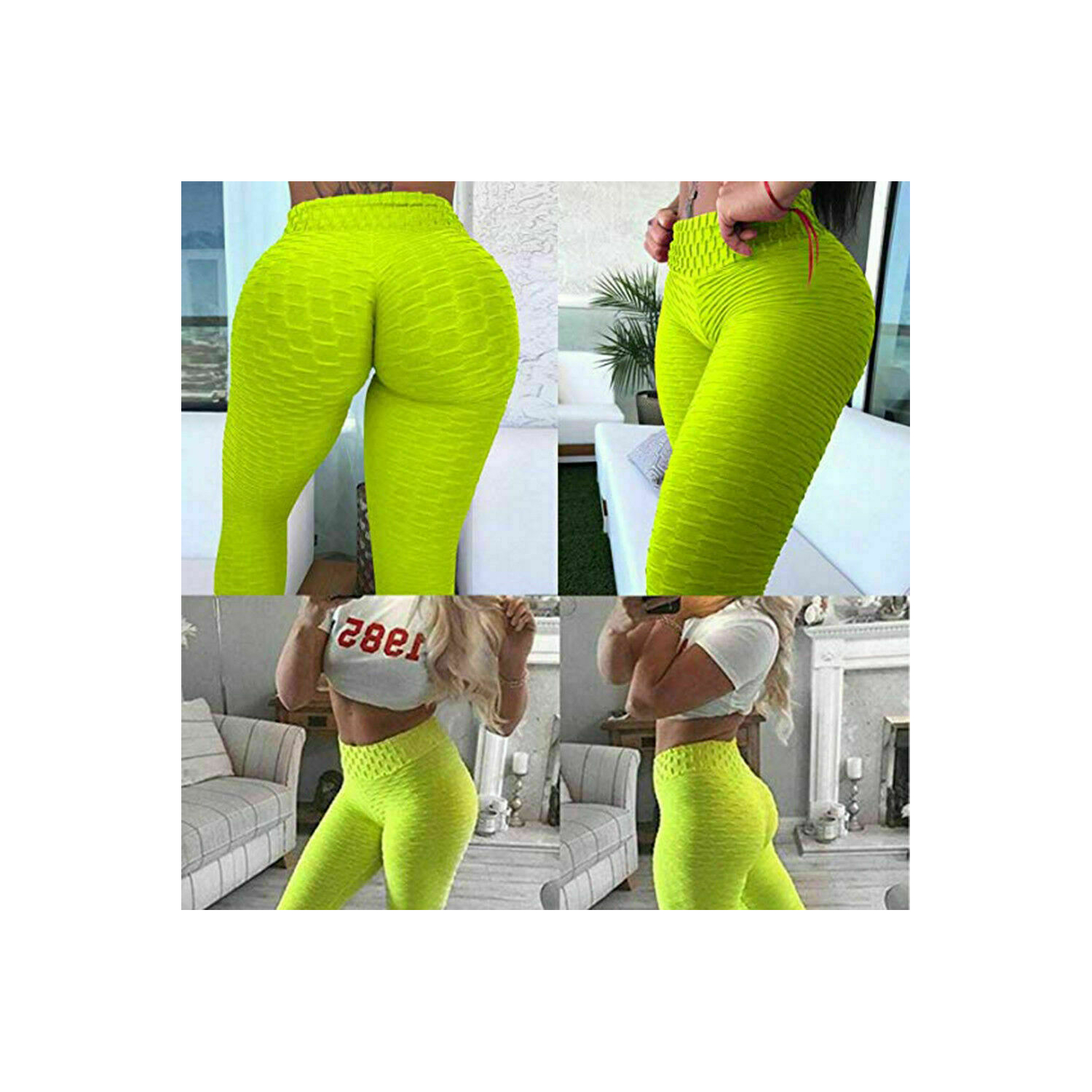 High Rise ButtLift Leggings Womens Yoga Pants Sexy Push Up Scrunch Butt  Lift P