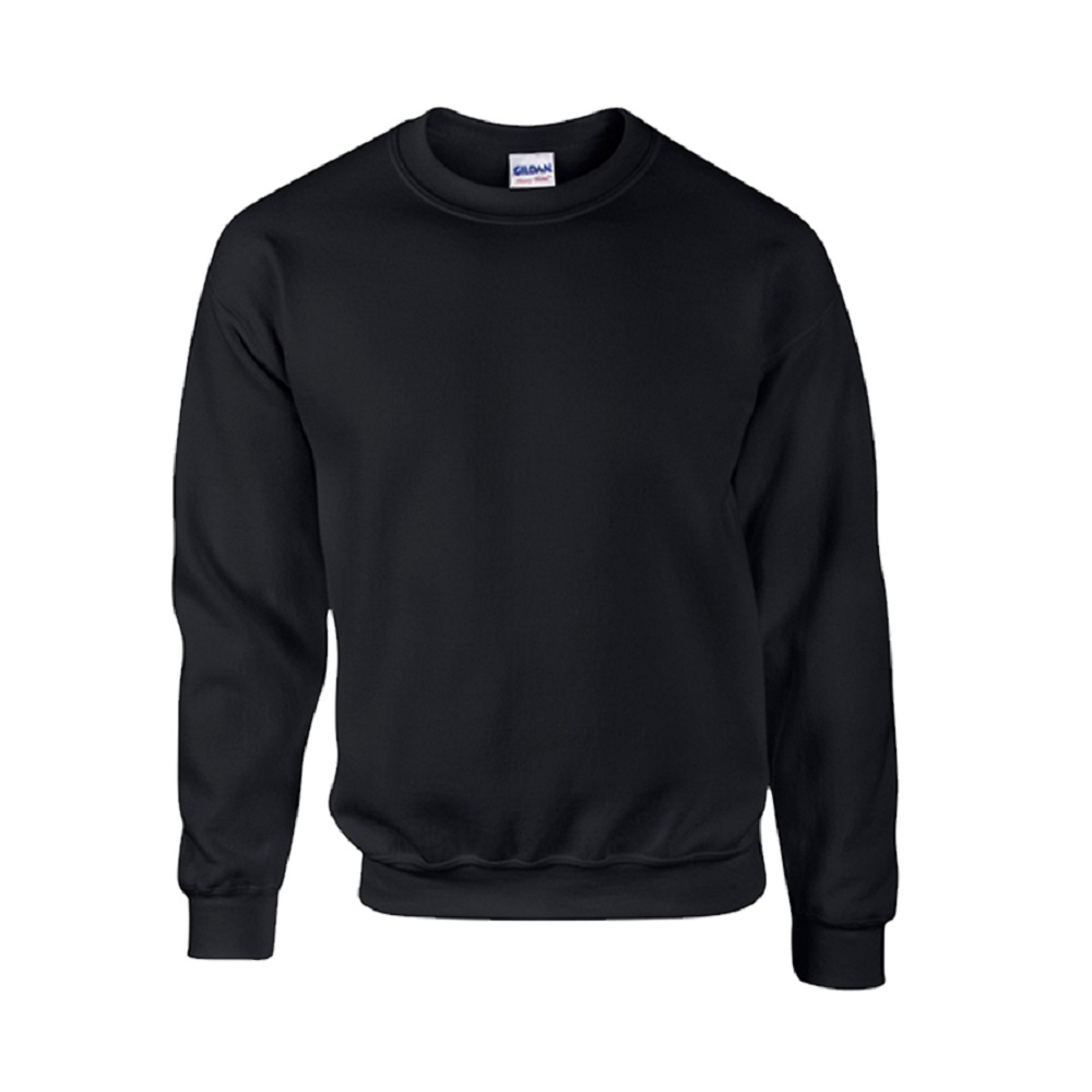 Gildan Men's Crewneck Sweatshirt - Thick & Heavy - Black - Soft & Warm ...