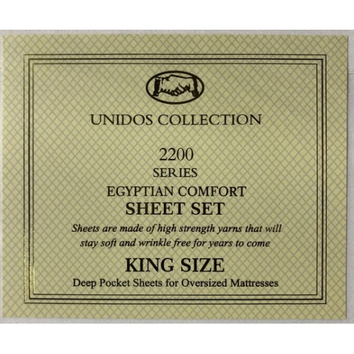 Ägyptisches Komfort Lavendel Bettwäsche Set 4-teilig tiefe Taschen Bettwäsche Queen Kin - Bild 11 von 11