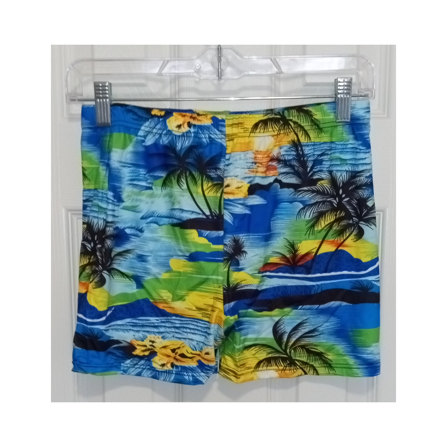 Boys Swim Shorts Swimming Trunks Tropical Pattern Elastic Waist - Picture 4 of 4