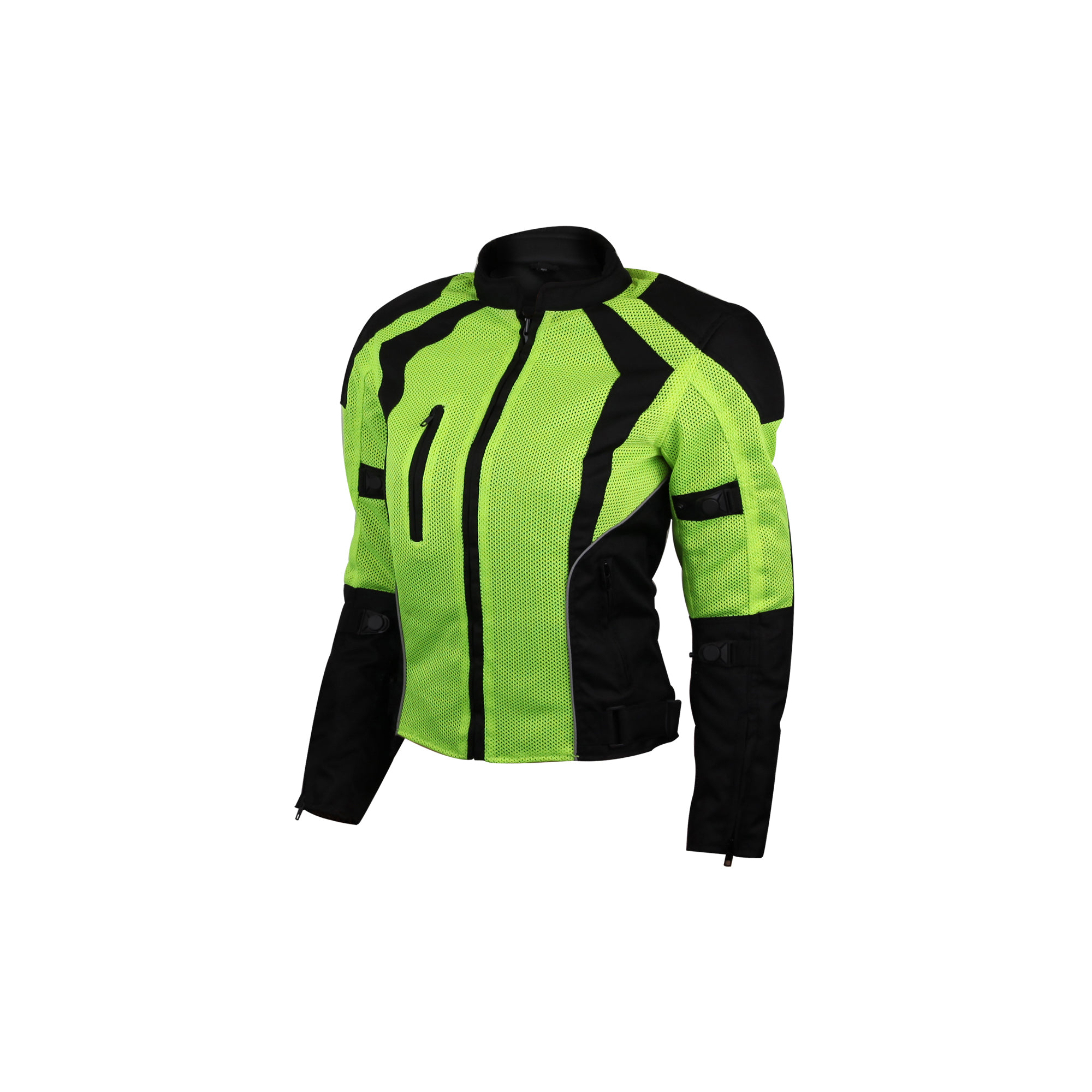 Womens Advanced 3-Season CE Armor Hi-Vis Mesh Motorcycle Jacket - Picture 18 of 21