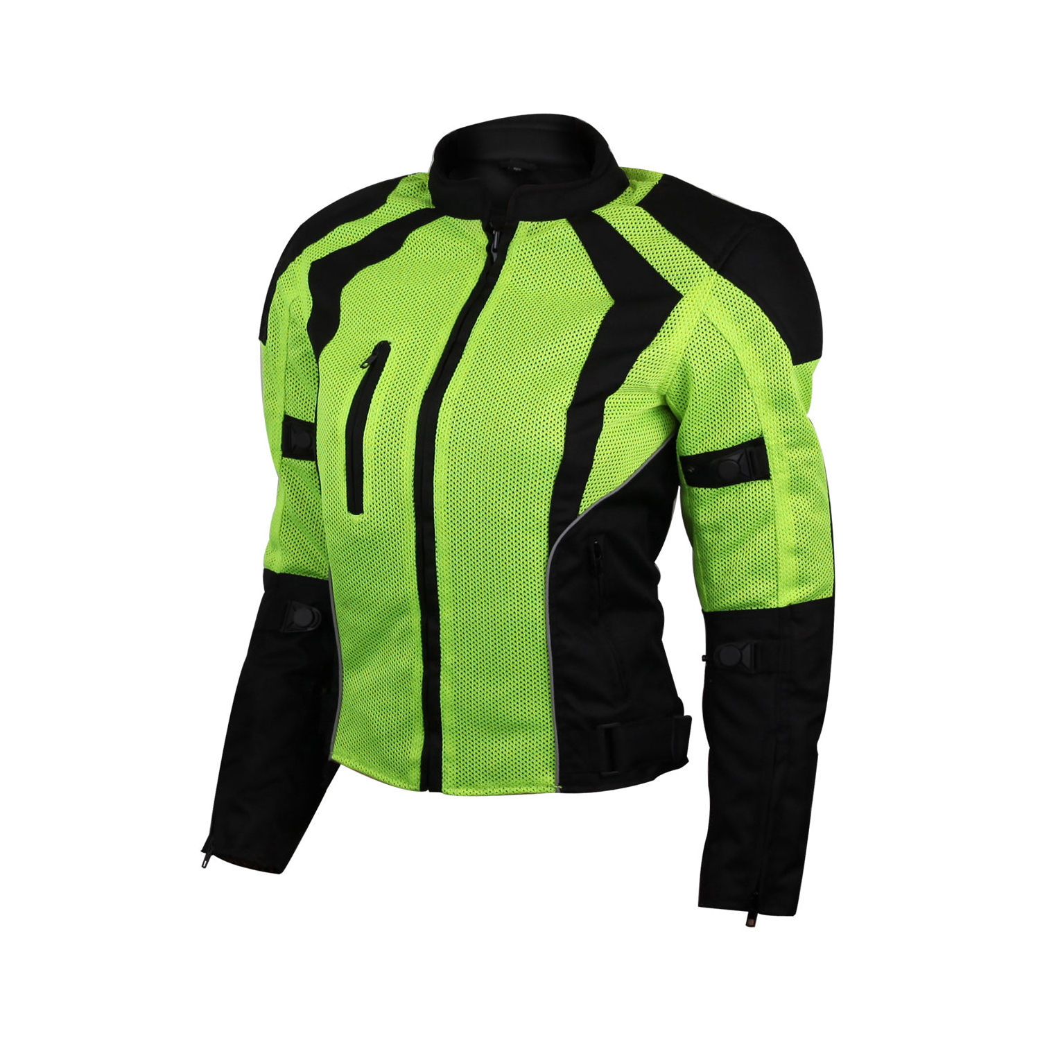 Womens Advanced 3-Season CE Armor Hi-Vis Mesh Motorcycle Jacket - Picture 14 of 21