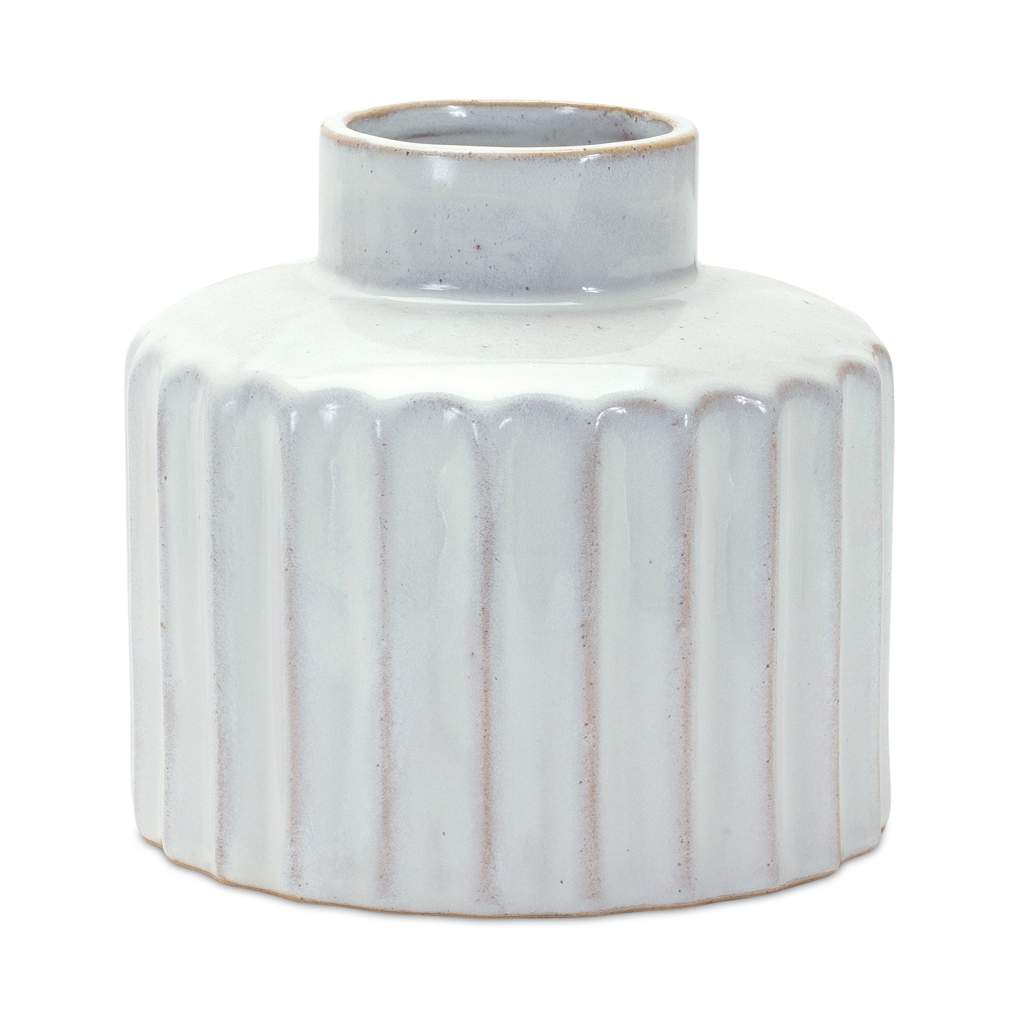 Ribbed Porcelain Vase with Washed Finish (Set of 2) 746427854672| eBay